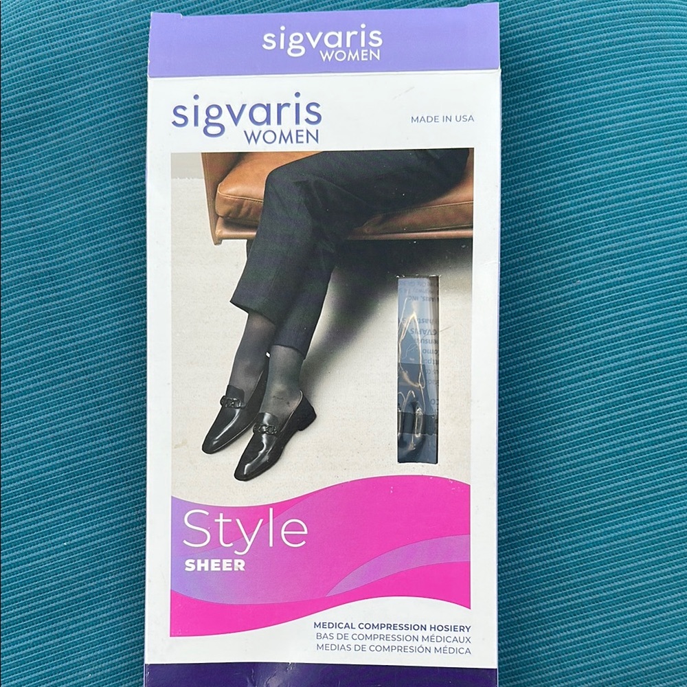 Women Sheer Compression Hosiery - Black